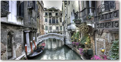 Produktbild von Tulup® Glas-Bild - 100x50 -Wandkunst - Wandbild hinter gehärtetem Sicherheitsglas  - Sehenswürdigkeiten & Architektur - Venedig Italien - Grau