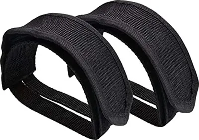 Produktbild von Stück verstellbare Universal-Fahrradpedalriemen, Zehenclip-Riemen, Riemenband für Rennräder und Mountainbikes, Schwarz