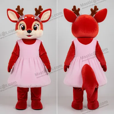 Obrázok produktu pre Roztomilý ružový maskot jeleňa v kostýme
