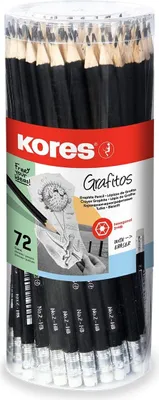 Zdjęcie produktu dla Kores Grafitos, HB, Czarny, Sześciokątny, 72 szt.