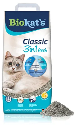 Produktbild von Biokat's Classic fresh 3in1 Katzenstreu mit Baumwolle Blossom-Duft - Klumpstreu aus