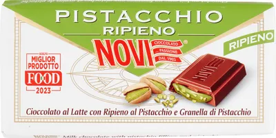 Produktbild von Novi Milch Schokolade mit Pistaziencremefüllung 105g