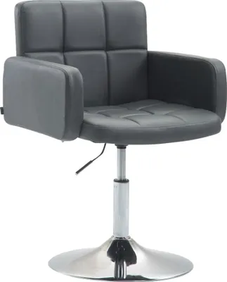 Produktbild von CLP Lounger Los Angeles Kunstleder Loungesessel mit Trompetenfuß grau