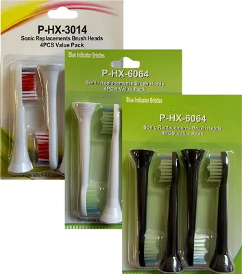 Produktbild von 12 Stück Ersatzbürstenköpfe für Philips Zahnbürsten P-HX-6064 / P-HX-3014 – Hochwertige Ersatzköpfe für Philips Zahnbürsten