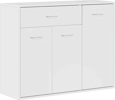 Zdjęcie produktu dla vidaXL Kredens biały wysoki połysk 88x30x70 cm materiał drewnopochodny