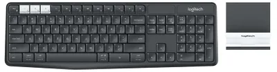 Produktbild von Logitech K375s Tastatur - Kabellos Konnektivität - USB Schnittstelle - Tschechisch - Graphit, Weiß - Bluetooth/RF Easy-Switch, Ein-/Aus-Schalter Hotkey(s) - Computer, Tablet, Smartphone - Mac, Android, PC, iOS, ChromeOS