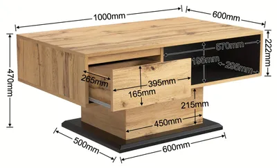 Image de Table basse - Table d'appoint - Table de salon - Table moderne - Design minimaliste