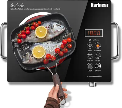 Keramische Kochplatte 1 Platte 2000 W 30 cm tragbar schwarz