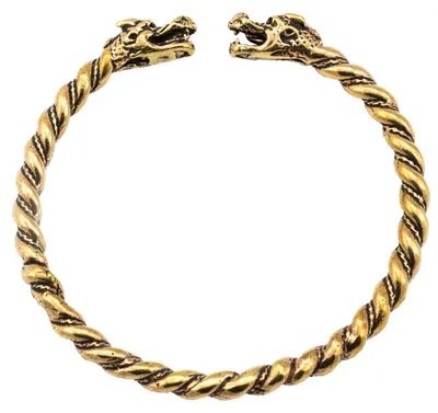Produktbild von Armreif Wikinger-Drachen Bronze gross