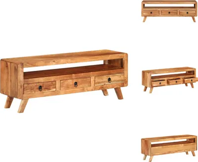 Immagine prodotto di mobile TV vidaXL 110x30x40 cm in legno massiccio di acacia - Mobili TV