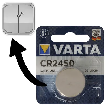 Immagine prodotto di Batteria adatta all'interruttore dimmer Osram Lightify Switch 1x batteria al litio Varta CR2450 IEC CR 2450