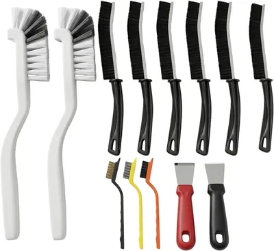 Imagen del producto de Juego de cepillos de limpieza, de 12 piezas, para baño y cocina, incluyendo un cepillo para juntas