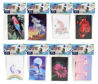 Zdjęcie produktu dla Malowanie diamentami z dodatkami – zestaw kolorów w woreczku 13 x 22 x 2 cm