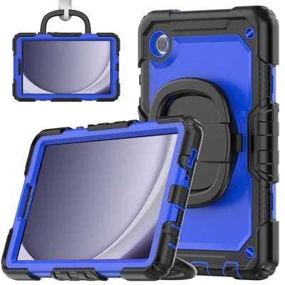 Obrázok produktu pre Pre Samsung Galaxy Tab A9 skladacie vonkajšie hybridné 360° puzdro modré/čierne