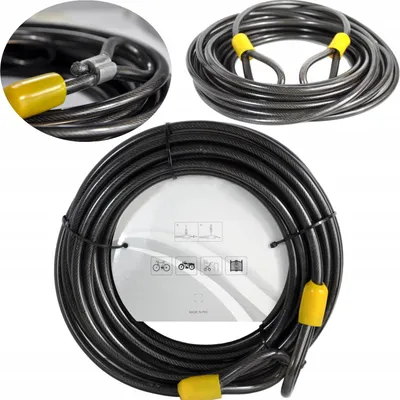 Produktbild von Stahl-Sicherungsseil mit Schlaufe, elastisch, robust, 10 Meter