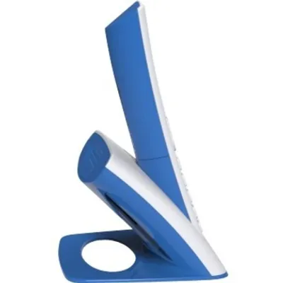 Produktbild von Alcatel F530, DECT-Telefon, Kabelgebundenes Mobilteil, Freisprecheinrichtung, 50 Eintragungen, Anrufer-Identifikation, Blau, Weiß