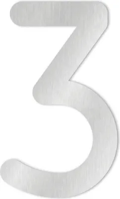 Produktbild von Heibi 1x MAX Hausnummer/Buchstabe zur Wahl Edelstahl 10/16 cm 0 1 2 3 4 5 6 7 8 9 a b c d /