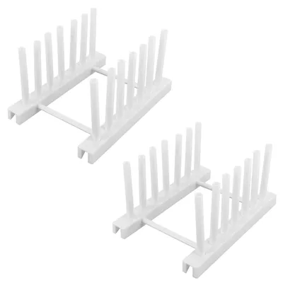 Topfdeckelhalter 2er-Set, ABS, Abtropfgestell, Organizer, Weiß