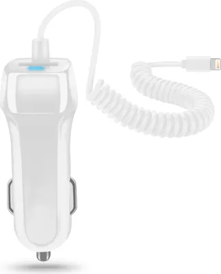 Produktbild von Ladekabel für Apple iPhone 14 13 12 11 Pro Max KFZ Ladegerät 8-pin Datenkabel, Farbe:Weiss