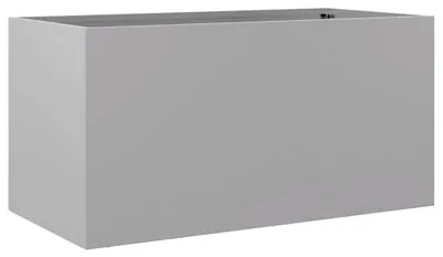 Image de vidaXL Bac à plantes argenté 62x30x29 cm Acier galvanisé