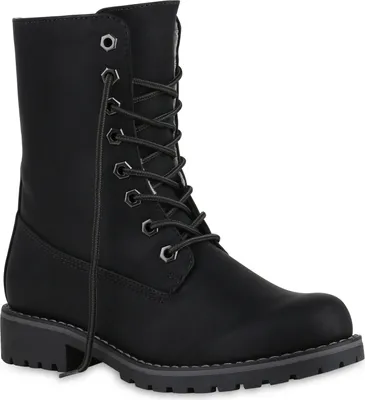Zdjęcie produktu dla Mytrendshoe Sznurowane botki do kostki damskie Botki do kostki z ciepłą podszewką 813135, Kolor: Czarny, Rozmiar: 39