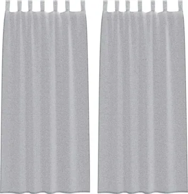 Produktbild von vidaXL Voile-Vorhang 2 Stk. Dunkelgrau 245 x 140 cm Polyester