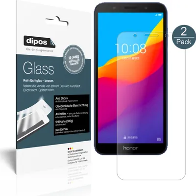 Produktbild von 2x Schutzfolie für Honor 7 play matt - Anti-Shock 9H Folie dipos Glass