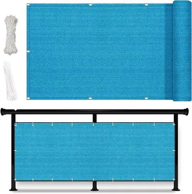 Produktbild von Balkonbescherming - Weerbestendig - Onderhoudsvriendelijk - 140 x 250 cm - Hemelsblauw
