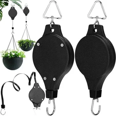 Produktbild von Pflanzenhänger 2-teilig mit einziehbaren Haken für Blumen