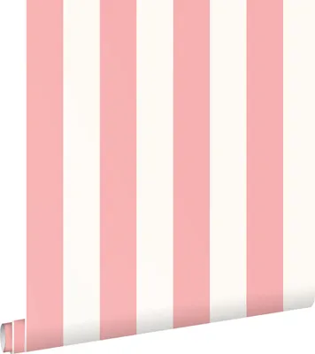 Obrázek produktu pro ESTAhome tapeta pruhy světle růžová a bílá 53 cm x 10,05 m