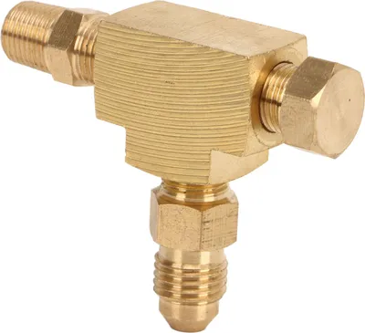 Zdjęcie produktu dla Łącznik T-adapter 4AN 1/8 cala NPT BSP mosiądz Doskonałe uszczelnienie dla czujnika ciśnienia zasilania olejem turbo