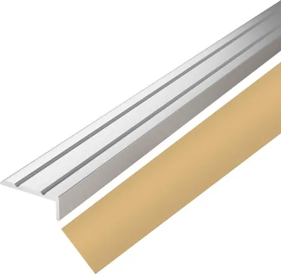 Obrázek produktu pro Profil na schodišťové hrany VILO – samolepicí – hliníkový profil – 25 × 10 mm × 93 cm – G326/S – zlatý