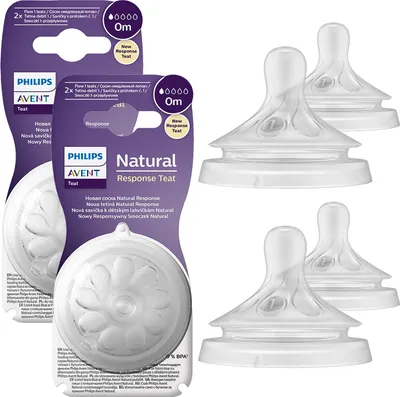 Immagine prodotto di Tettarella per biberon Philips Avent SCY96102 0m Natural Response 2 pezzi Senza