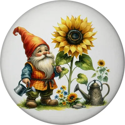 Produktbild von Gartenzwerg mit Gießkanne Magnet mit Flaschenöffner rund
