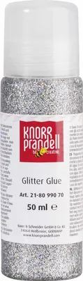 Zdjęcie produktu dla Knorr Prandell Klej brokatowy srebrny tęczowy do drewna metalu 50ml