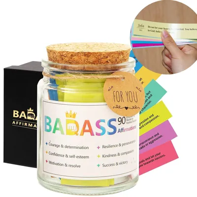 Bibelvers-Glas mit Affirmationen – Christliches Geschenk