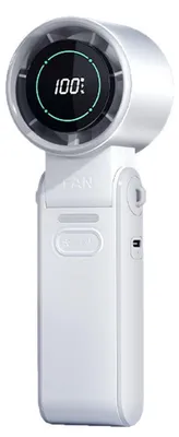 Produktbild von Tragbarer Handventilator – 100 Geschwindigkeitsstufen, Digitalanzeige, 120°-Drehung, USB-aufladbarer Mini-Handventilator für Reisen, Make-up, Outdoor und Indoor