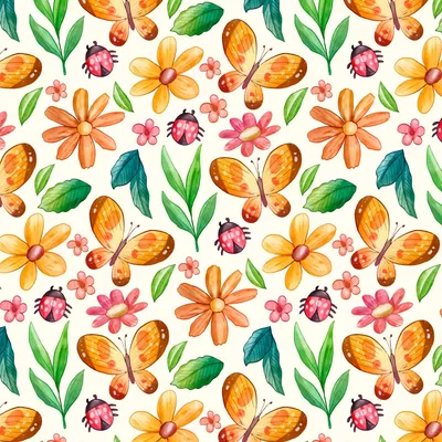Produktbild von OUTDOOR DEKOSTOFFE OXFORD - Motiv orange Blumen und Schmetterlinge I DR288
