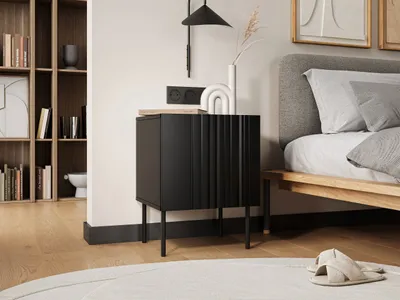 Obrázek produktu pro Set 2x noční stolek KERENS - matný černý