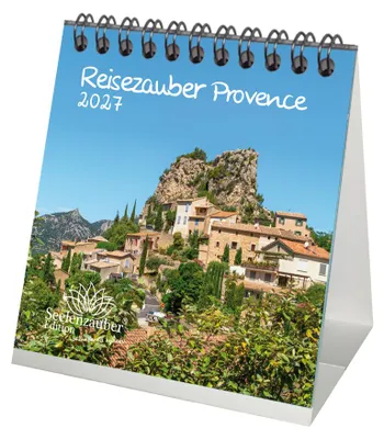 Produktbild von Reisezauber Provence Tischkalender 10x10cm für 2027 Urlaub Mediterran Frankreich - Seelenzauber