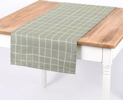 Produktbild von Tischläufer Gitter Karo grau weiß 40x160cm von SCHÖNER LEBEN.