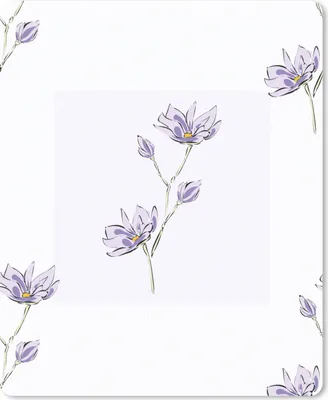 Produktbild von MuchoWow® Mauspad Mousepad Blumen - Lila - Muster 19x23 cm - Mousepads - Maus Mat - Pad - Mausunterlage - Mauspads - Spielen