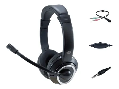 Produktbild von Conceptronic POLONA02BA Kopfhörer & Headset Kabelgebunden Kopfband Gaming Schwarz
