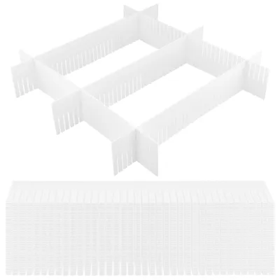 Obrázek produktu pro 50 kusů nastavitelných vnitřních přepážek do zásuvek, rozměry 38 x 7 cm