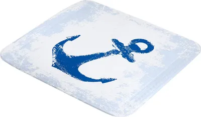 Produktbild von Kleine Wolke 4107789002, Rutschfeste Badematte, Blau, Weiß, 40 °C, 550 mm, 550 mm