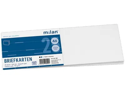 Produktbild von Milan Briefkarten 25 Stück A6 doppelt quer