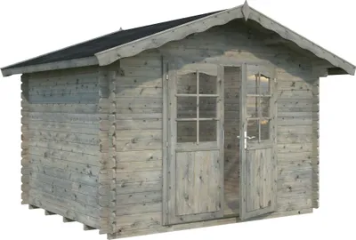 Produktbild von Gartenhaus Palmako Vivian 6,9 m² 363 x 290 cm Tauchgrundiert grau