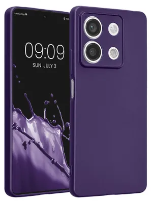 Produktbild von kwmobile Handyhülle für Xiaomi Redmi Note 13 5G Hülle - weiche Silikon Case metallisch schimmernd - Schutzhülle Cover - Metallic Blauviolett
