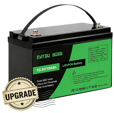 Produktbild von LiFePO4 Lithium-Eisenphosphat Akku - 12 V 100 Ah UPGRADE - Tiefzyklus - Integriertes BMS - 1280 Wh - Für Wohnmobil/Golfcart/Boot/Solaranlage - Grün
