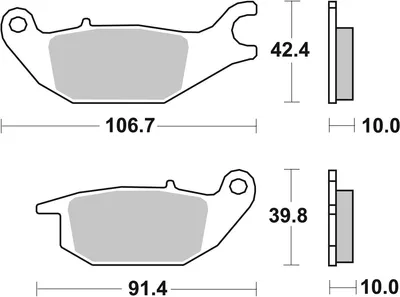 Obrázok produktu pre Brzdové doštičky SBS 784HF (sada na disk) Street Ceramic